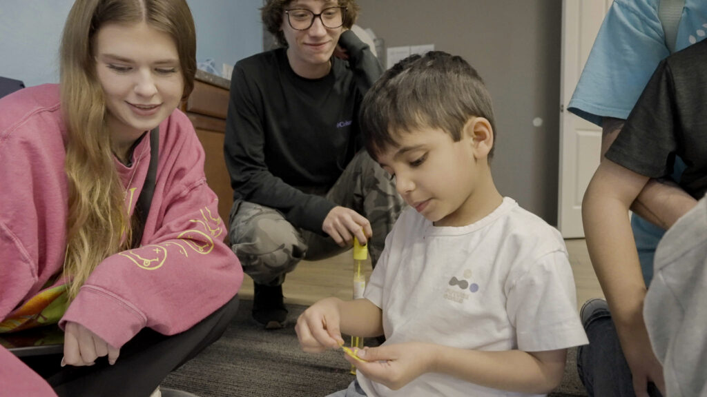 Treetop ABA therapists engaging with child during therapy session